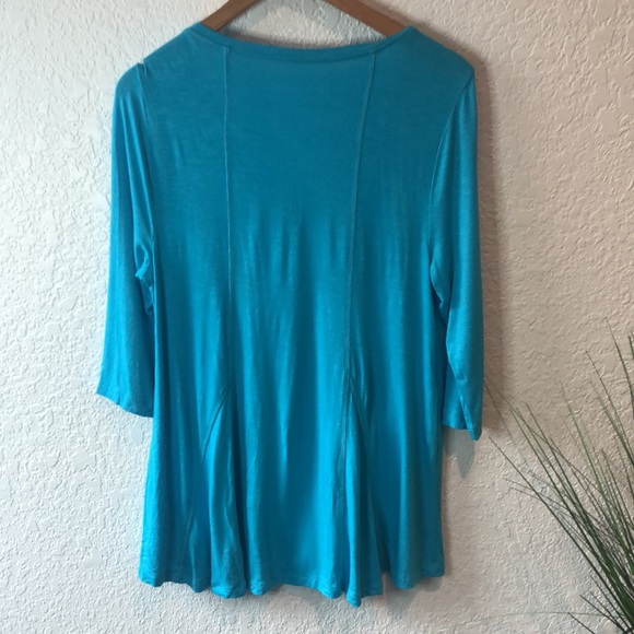 Soft Surroundings turquoise top - Picture 6 of 6
